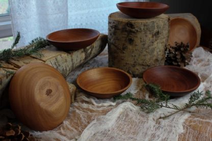 Bowls made from hand turned makore wood