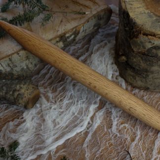 Hand turned rolling pin made from oak wood