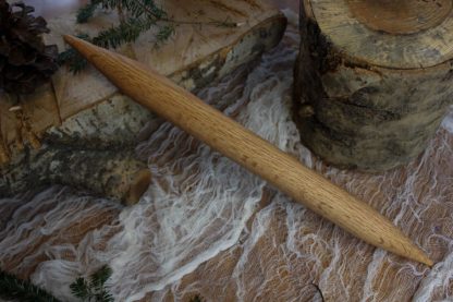 Hand turned rolling pin made from oak wood